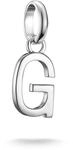 THOMAS SABO Charm Club Connect Charm-Anh&auml;nger Buchstabe Recyceltes 925 Silber