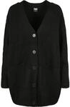 Urban Classics Damen Ladies Chunky Fluffy Knit Cardigan Strickjacke, Black, S