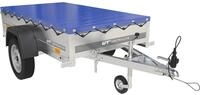 UNITRAILER Garden Trailer 200 Kipp mit St&uuml;tzrad und Blauer Plane, Kippbare...