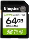 Kingston Canvas Select Plus SD Speicherkarte 64GB SDXC Gen3 100MB/s C10 UHS-I U1 V10