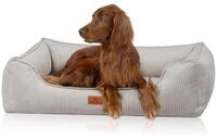 Knuffelwuff Nunavut Orthop&auml;disches Hundebett aus Cord mit handgewebtem...