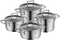 Silit Extra Cook Kochgeschirr-Set 4-teilig, Kocht&ouml;pfe 12/14 cm mit Glasdeckel,