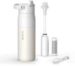 BRITA LARQ iQ Digitale Edelstahl Trinkflasche mit Wasserfilter (680 ml) | Wei&szlig;,