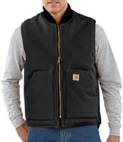 Carhartt V01 Weste mit geripptem Kragen, lockere Passform, feste Ente