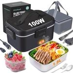 Kimfead Elektrische Lunchbox 100W 1,8L Edelstahl Entnehmbare Tragbarer brotdose