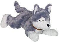 Nobby Pl&uuml;sch Hund liegend Husky, 35 cm, 1 St&uuml;ck
