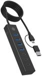 Hub mit 7 Anschl&uuml;ssen&uuml;ber USB 3.2 Gen 1 Typ-C&reg;