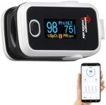 newgen medicals Pulsometer: Medizinischer Finger-Pulsoximeter mit OLED-Farbdisplay,