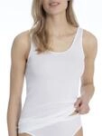 CALIDA Light Tank-Top Damen, mit gl&auml;nzendem Satinb&auml;ndchen an Hals- und