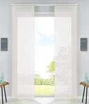 2er Set Schiebegardinen Fl&auml;chenvorh&auml;nge Vorhang Gardine Schiebe HxB 245x60 cm Creme