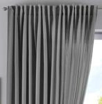 Vorhang Verdeckte Schlaufen Cationic &raquo;JENA&laquo; HxB 250x300 cm Grau Blickdicht Leinen