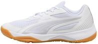 Puma Unisex Solarflash Iii W+ Indoor Court Shoe, Puma White Lilac Crush Berry, 38.5