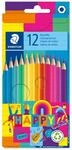 STAEDTLER 146 Buntstifte &ndash; 12 Farben, Happy Trend Line | Sechskantformat, weiche