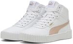 Puma Carina 3.0 Mid Damen-Sneaker, Puma Wei&szlig;er Rosenquarz Puma Gold, 36 EU