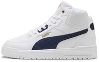 Puma Unisex Shuffle Downtown MidSneaker, Puma White Puma Navy Puma Gold, 43 EU