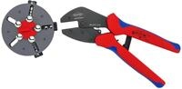 KNIPEX MultiCrimp, Crimpzange mit Wechselmagazin, 3 Crimpeins&auml;tze, f&uuml;r PV-Stecker