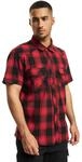 Brandit Check Shirt Short Sleeve, Farbe: red/Black, Gr&ouml;&szlig;e: 7XL