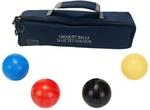 Uber Games Krocketb&auml;lle Set &ndash; 4 Kunststoffb&auml;lle (Blau/Schwarz/Gelb/Rot) &ndash; 473 g