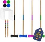 BEST SPORTING Crocket Set I Krocket Erwachsene & Kinder I Mit Schl&auml;ger, Kugeln,