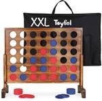Toyfel Vier Gewinnt Spiel XXL Holzspielzeug Gro&szlig; &ndash; Spielklassiker 4 Gewinnt...