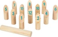 small foot Wikingerspiel Kubb mit Zahlen "Active" aus Holz, Outdoorspiel f&uuml;r den