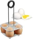 GEFU Eierhalter BRUNCH - Kochhilfe F&uuml;r Eier, manueller Eierkocher, Edelstahl