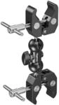 SMALLRIG Verstellbare Doppelklemmhalterung, Doppelkopf 15&ndash;40 mm Anti-Rutsch-Klemme,