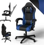 Juskys&reg; Gamingstuhl HyperSeat &mdash; H&ouml;henverstellbar, verstellbare R&uuml;ckenlehne...