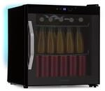 Klarstein Coachella 50 Onyx Getr&auml;nkek&uuml;hlschrank Mit Glast&uuml;r - 47 L, WLAN, 3-18