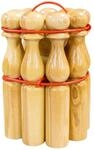 GICO Kegelspiel Kegel Set Bowling aus Holz f&uuml;r Kinder und Erwachsene &ndash; Der In- &