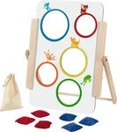 goki Zielwurfspiel f&uuml;r Klein und Gro&szlig; - Beidseitig bespielbar, aus Holz, inkl.
