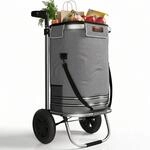 Juskys Einkaufstrolley 3in1 mit 2 Rollen f&uuml;r Shopping - 56 L Tasche abnehmbar -