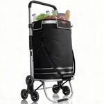 Juskys 3in1 Einkaufstrolley f&uuml;r Treppen - 56 L, modern & klappbar -...