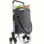 Juskys 3in1 Einkaufstrolley f&uuml;r Treppen - 56 L, modern & klappbar - Treppensteiger