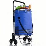 Juskys 3in1 Einkaufstrolley f&uuml;r Treppen - 56 L, modern & klappbar - Treppensteiger