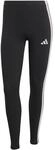 adidas Damen Essentials 3-Stripes Cotton Leggings Tights, black/clear pink, XL