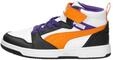 PUMA Rebound V6 MID AC+ PS Sneaker, White-ORANGE GLO Black, 21 EU