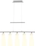 Brilliant Lampe Tonja LED Pendelleuchte 5flg chrom/wei&szlig; | 5x 5W LED integriert