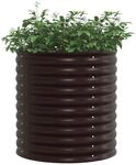 vidaXL Hochbeet Braun 80 x 80 x 81 cm Stahl, Garten- und Terrassenpflanzentopf...