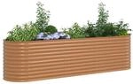 vidaXL Hochbeet Braun 320 x 80 x 81 cm Stahl | Strapazierf&auml;hige...