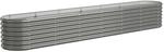 vidaXL Hochbeet Verzinkter Stahl 260x40x36 cm Grau