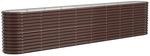 vidaXL Hochbeet Verzinkter Stahl 332x40x68 cm Braun