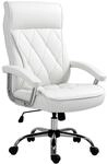 Vinsetto B&uuml;rostuhl Ergonomischer Schreibtischstuhl H&ouml;henverstellbar Wei&szlig;