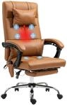 Vinsetto B&uuml;rostuhl mit Massagefunktion, Ergonomischer Chefsessel mit Heizung,