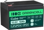 Green Cell Cube LiFePO4 Akku 12Ah 12.8V &ndash; Lithium-Eisenphosphat-Batterie f&uuml;r