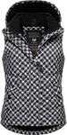 Ragwear Damen Winter-Steppweste Hesty Print wasserdicht mit Hahnentritt |...