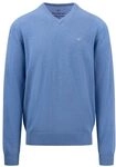 FYNCH-HATTON Pullover aus Baumwolle mit V-Ausschnitt Crystal Blue/S