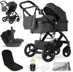 Bergsteiger Nizza 3 in 1 Kinderwagen, Kombikinderwagen Komplettset, Auto-Babyschale,