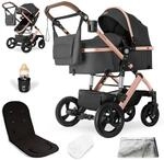 Bergsteiger Nizza 3 in 1 Kinderwagen, Kombikinderwagen Komplettset, Babywanne & Buggy