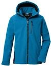 killtec Jungen Softshelljacke mit Kapuze KOW 226 BYS SFTSHLL JCKT, azur, 128,